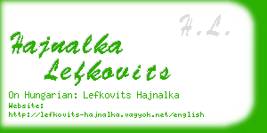 hajnalka lefkovits business card